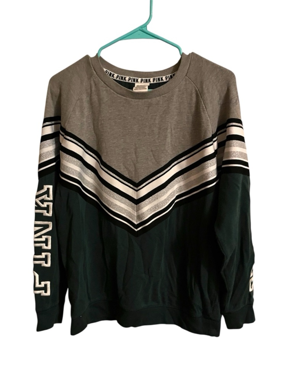 Victoria’s Secret PINK Women’s Preppy Crewneck Varsity Pullover, Size Small